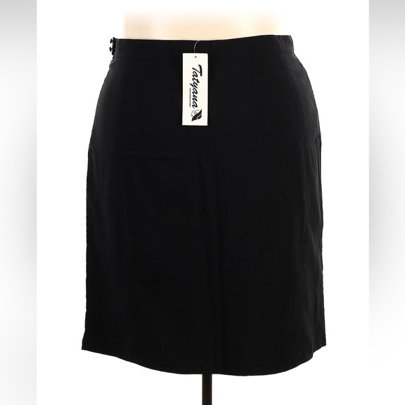 Tatyana Pencil Skirt with Button Detail, Black, 4X, NWT - Picture 7 of 8